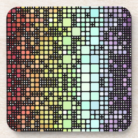 Retro Mod Geometric Groovy Funky Neurogender Pride Getränkeuntersetzer (Vorderseite)