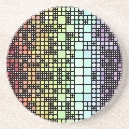 Retro Mod Geometric Groovy Funky Neurogender Pride Getränkeuntersetzer (Vorne)