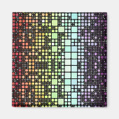 Retro Mod Geometric Groovy Funky Neurogender Pride Magnet (Vorne)