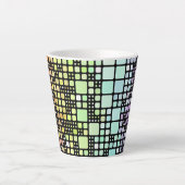Retro Mod Geometric Groovy Funky Neurogender Pride Milchtasse (Vorderseite)