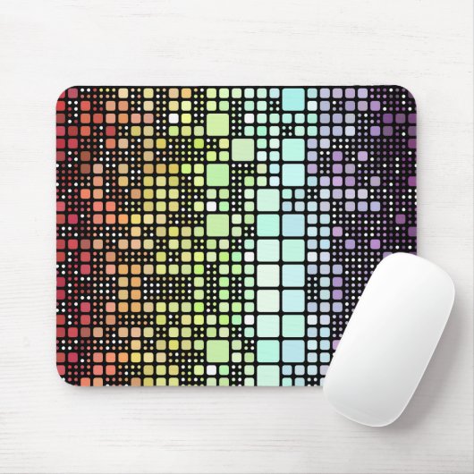 Retro Mod Geometric Groovy Funky Neurogender Pride Mousepad (Mit Mouse)