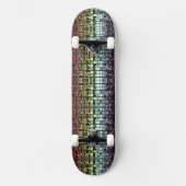 Retro Mod Geometric Groovy Funky Neurogender Pride Skateboard (Vorderseite)