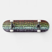 Retro Mod Geometric Groovy Funky Neurogender Pride Skateboard (Horizontal)