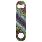 Retro Mod Geometric Groovy Funky Neurogender Pride Speed Flaschenöffner (Rückseite)