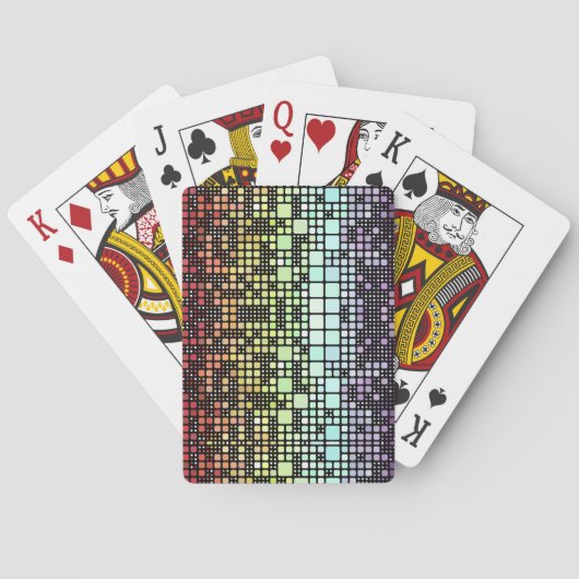 Retro Mod Geometric Groovy Funky Neurogender Pride Spielkarten (Rückseite)