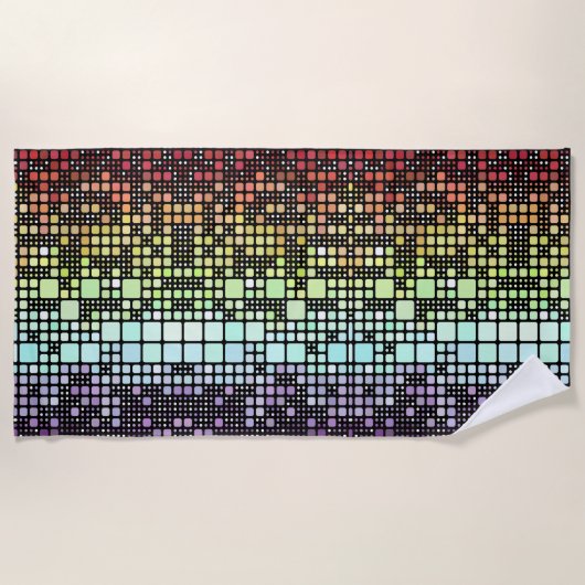 Retro Mod Geometric Groovy Funky Neurogender Pride Strandtuch (Vorderseite)