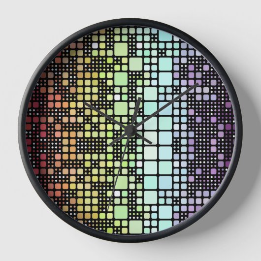 Retro Mod Geometric Groovy Funky Neurogender Pride Uhr (Vorderseite)