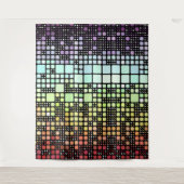 Retro Mod Geometric Groovy Funky Neurogender Pride Wandteppich (Vorderseite)
