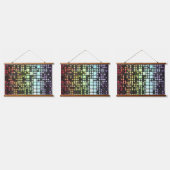 Retro Mod Geometric Groovy Funky Neurogender Pride Wandteppich Mit Holzrahmen (Dreifach)