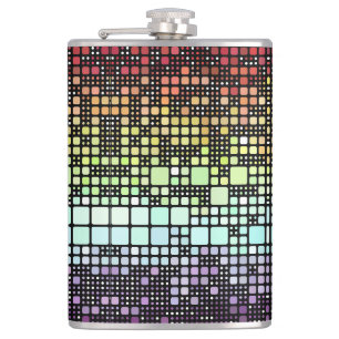 Retro-Mod-Geometrischer Groovy-Funky-Neurogender-S Flachmann