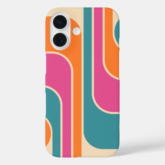 Retro-Mod-Geometrisches Design Case-Mate iPhone Hülle (Rückseite)