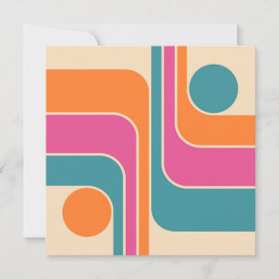 Retro-Mod-Geometrisches Design Einladung