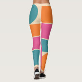 Retro-Mod-Geometrisches Design Leggings (Rückseite)