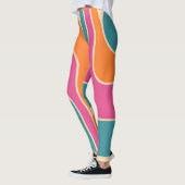 Retro-Mod-Geometrisches Design Leggings (Links)