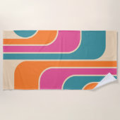 Retro-Mod-Geometrisches Design Strandtuch (Vorderseite)