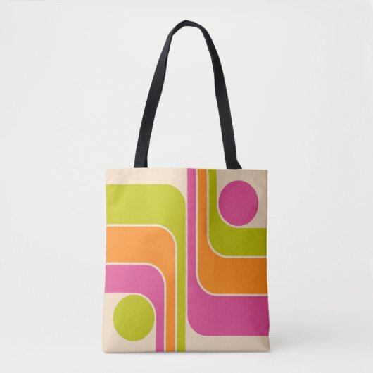Retro-Mod-Geometrisches Design Tasche (Vorderseite)
