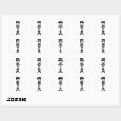 Retro Mod Girl Sticker (Blatt)