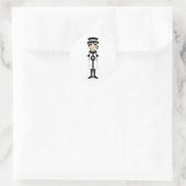 Retro Mod Girl Sticker (Tasche)