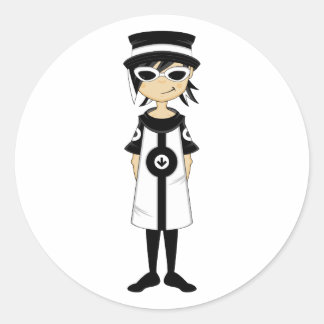 Retro Mod Girl Sticker