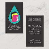 Retro Mod-Haar-Farbenkünstler-oder Visitenkarte (Vorne/Hinten)