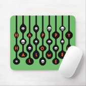 Retro Mod Happy Halloween Mousepad (Mit Mouse)