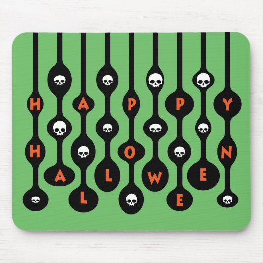 Retro Mod Happy Halloween Mousepad (Vorne)