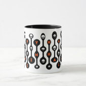 Retro Mod Happy Halloween Tasse (Zentrum)