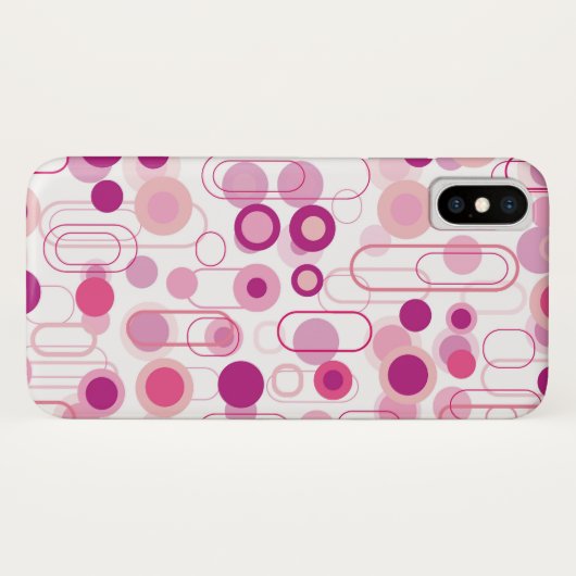 Retro Mod-lila Case-Mate iPhone Hülle (Rückseite (Horizontal))