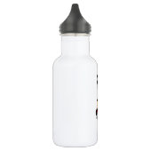 Retro Mod-Mädchen mit Gitarre Edelstahlflasche (Links)
