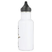 Retro Mod-Mädchen mit Gitarre Edelstahlflasche (Rechts)