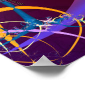 Retro-Mod Mandelbrot Art Print Poster (Ecke)