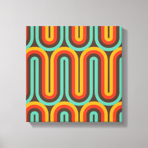 Retro-Mod Mid-Century-Abstrakt Leinwanddruck