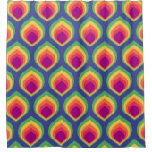 Retro Mod Muster Duschvorhang (Vorderseite)