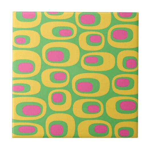 Retro Mod Muster Fliese (Vorderseite)