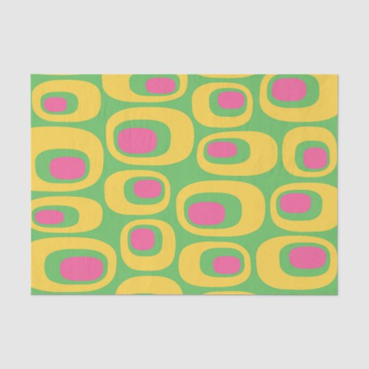 Retro Mod Muster Seidenpapier (Vorderseite)