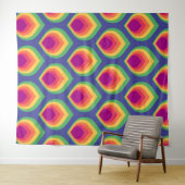 Retro Mod Muster Wandteppich (Beispiel (Horizontal))