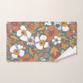 Retro Mod Patterns Sage Aquamarin Terracotta auf d Badhandtuch Set (Handtuch)