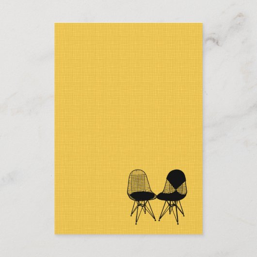 Retro Mod Perfect Chair Pair Eames Enclosure Card Begleitkarte (Rückseite)