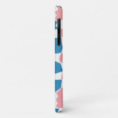 Retro Mod Pink Blue Checkerboard Abstrakt Case-Mate iPhone Hülle (Hinten/Links)