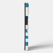 Retro Mod Pink Blue Checkerboard Abstrakt Case-Mate iPhone Hülle (Rückseite / Rechts)