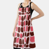 Retro-Mod-Pink- und Schokoladen-Geometrie-Schürze Schürze (InSitu)