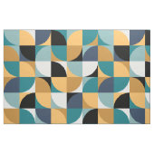 Retro-Mod-Quadrate in aquamarinem Senf-Schwarz-wei Stoff (Fat Quarter (45,7 x 55,9 cm))