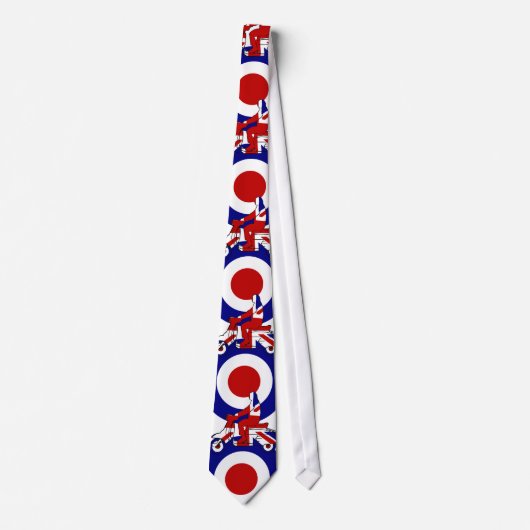 Retro Mod-Roller-Junge Großbritannien Krawatte (Vorderseite)