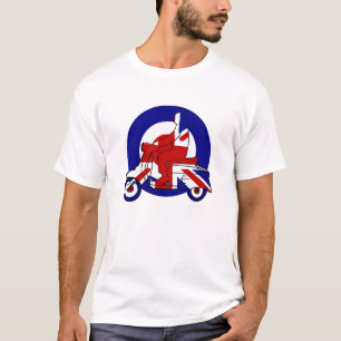 Retro Mod-Roller-Junge Großbritannien T-Shirt
