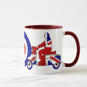 Retro Mod-Roller-Junge Großbritannien Tasse