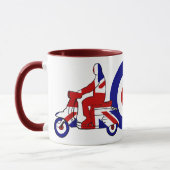 Retro Mod-Roller-Junge Großbritannien Tasse (Links)