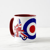 Retro Mod-Roller-Junge Großbritannien Tasse (Vorderseite Links)