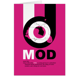 Retro Mod-Roller-Karte
