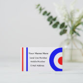 Retro Mod-Roller-persönliche Kontakt-Karte Telefonnummerkarte (Stehend Vorderseite)