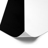 Retro Mod Schwarz und Weiß Muster Gold Monogramm Poster (Ecke)